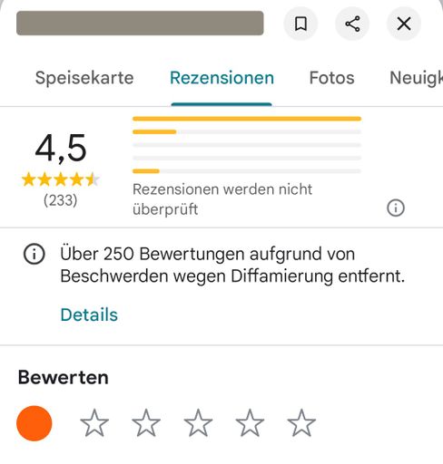 Google Bewertungen und die neuen Löschhinweise