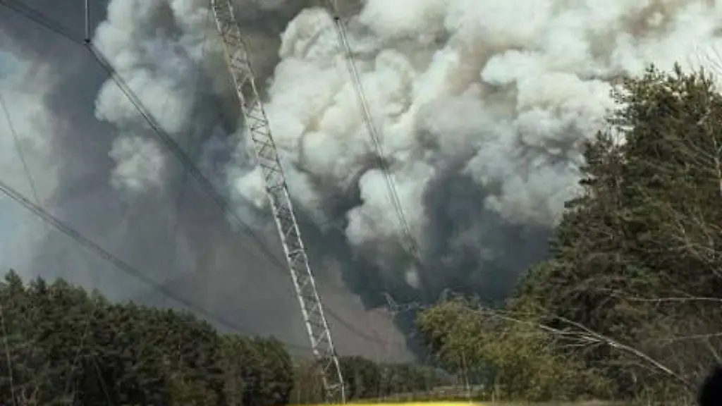 Waldbrand in der Sperrzone von Tschernobyl