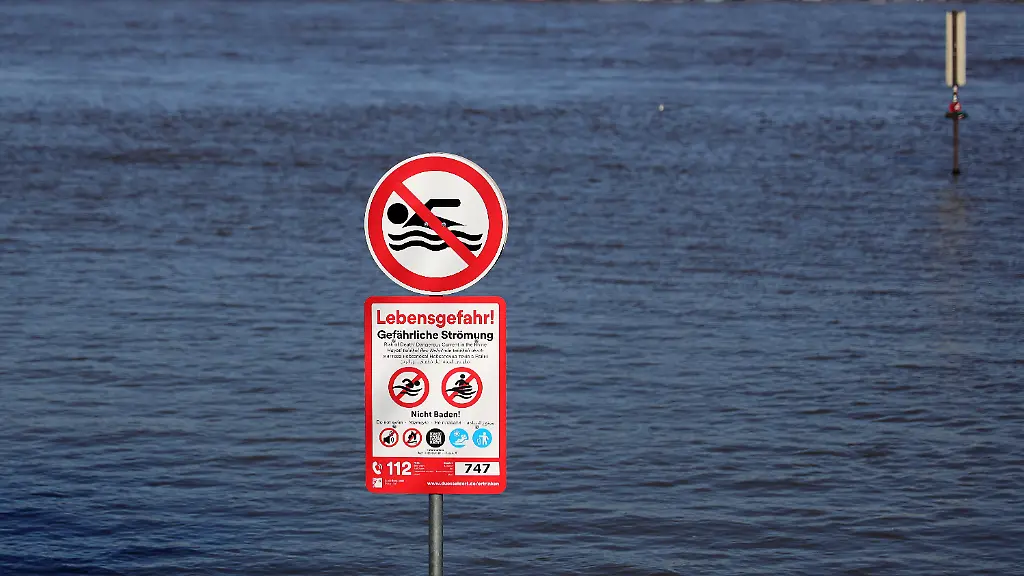 Gefahren des Badens im Rhein