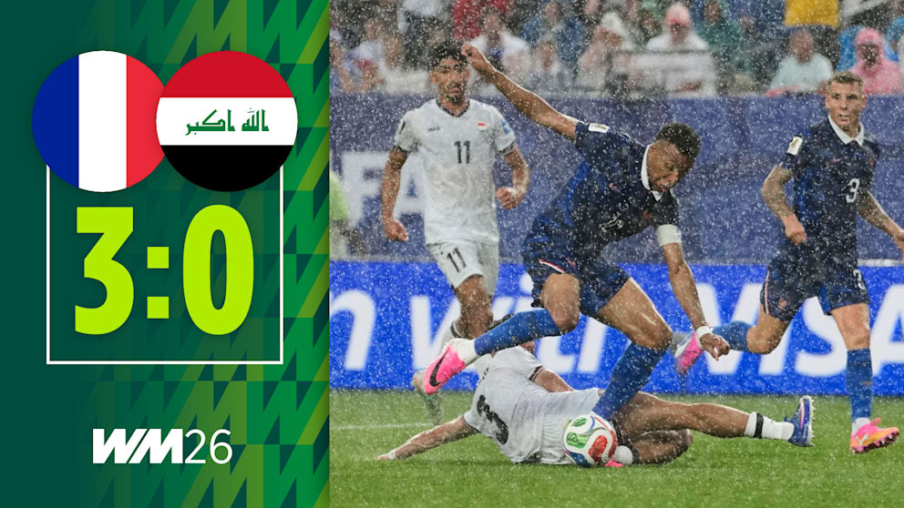 Frankreich besiegt den Irak bei der WM 2026 trotz Regenchaos