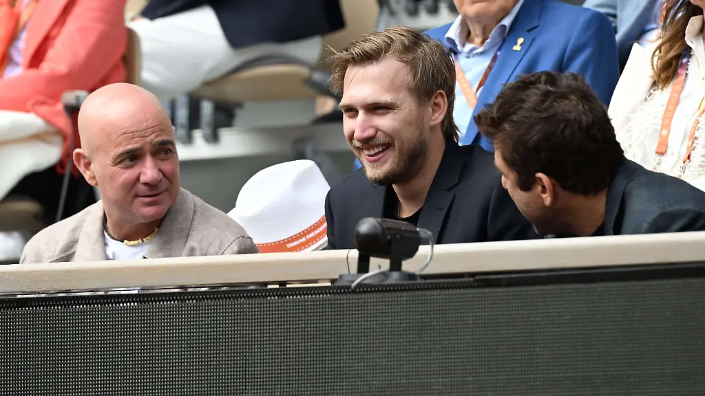 Andre Agassi und Sohn Jaden bei den French Open