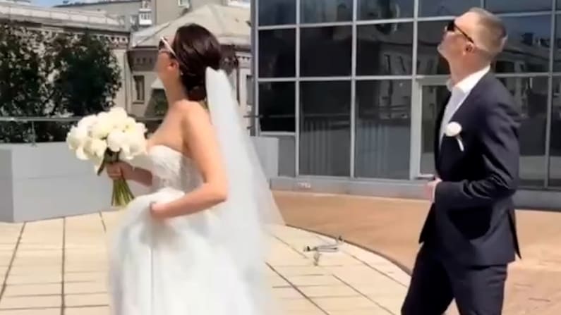 Drohnenabschuss bei Hochzeit in Saporischschja